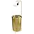 Kit Suporte Porta Papel Higiênico Com Lixeira 8L Tampa Basculante De Banheiro Cozinha Dourado - AMZ - Imagem 1
