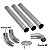 Kit Chaminé Com 3 Canos Curva Chapéu 115mm Em Aço Galvanizado Para Casa Fogão a Lenha Lareira - N°2 AMZ - Imagem 2