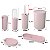 Kit Lixeira 5L Porta Escova Sanitária Dispenser Bandeja Saboneteira Banheiro Serene Rosa - 99417/2537 Coza - Imagem 7