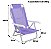 Kit 2 Cadeira Reclinável Sunny 6 Posições Em Alumíno Para Praia Piscina Camping Lilás - Belfix - Imagem 4