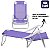Kit 2 Cadeira Reclinável Sunny 6 Posições Em Alumíno Para Praia Piscina Camping Lilás - Belfix - Imagem 3