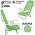 Kit 2 Cadeira Reclinável Sunny 6 Posições Em Alumíno Para Praia Piscina Camping Verde - Belfix - Imagem 2