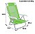 Kit 2 Cadeira Reclinável Sunny 6 Posições Em Alumíno Para Praia Piscina Camping Verde - Belfix - Imagem 4