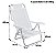 Kit 2 Cadeira Reclinável Sunny 6 Posições Em Alumíno Para Praia Piscina Camping Branca - Belfix - Imagem 4