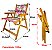 Kit 2 Cadeira De Madeira Dobrável Para Jardim Varanda Área Externa Camping Tropical - AMZ - Imagem 4