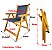 Kit 2 Cadeira De Madeira Dobrável Para Jardim Varanda Área Externa Camping Azul Marinho - AMZ - Imagem 4