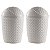 Kit 2 Lixeira Basculante Rattan 4,2L Cesto Lixo Banheiro Cozinha Cinza - Paramount - Imagem 1