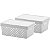 Kit 2 Cesto Organizador Pequeno Com Tampa Utensílios Quadratta Branco - Paramount - Imagem 1