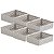 Kit 6 Cesto Organizador Gaveta Rattan Plástico Multiuso Quarto Armário 24x19x6,5cm - Paramount - Imagem 1