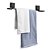 Porta Toalha de Banho 50cm Adesivo Dupla Face 3M Preto Fosco - 2571 Arthi - Imagem 1