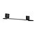 Porta Toalha de Banho 50cm Adesivo Dupla Face 3M Preto Fosco - 2571 Arthi - Imagem 3