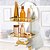 Porta Shampoo e Toalha com 2 Prateleiras de Box Dourado Fosco - 3223 Arthi - Imagem 2