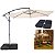 Kit Ombrelone Lateral Suspenso 3m Bora Bora Com Manivela + Base 60L Quadrada - Mor - Imagem 1