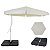 Kit Ombrelone Lateral Suspenso 3m Oslo Com Alavanca + Base 60L Quadrada - Belfix - Imagem 3