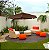 Kit Ombrelone Lateral Suspenso 3m Oslo Com Alavanca + Base 60L Quadrada - Belfix - Imagem 7