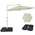 Kit Ombrelone Lateral Suspenso 3m Veneza Com Manivela + Base 60L Quadrada - Belfix - Imagem 2