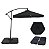Kit Ombrelone Lateral Suspenso 2,5m Com Manivela + Base 60L Quadrada - Belfix - Imagem 1