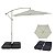 Kit Ombrelone Lateral Suspenso 2,5m Com Manivela + Base 60L Quadrada - Belfix - Imagem 2