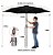 Kit Ombrelone 2,5m Ipanema Preto Com Manivela Articulado + Base Plástica - AMZ - Imagem 6