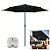Kit Ombrelone 2,5m Ipanema Preto Com Manivela Articulado + Base Plástica - AMZ - Imagem 2