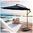 Ombrelone Lateral Suspenso 3m Kauai Azul Com Base Plástica 55L Jardim Piscina - AMZ - Imagem 2