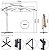Ombrelone Lateral Suspenso 3m Kauai Bege com Base 60L Quadrada Jardim - AMZ - Imagem 5