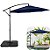 Ombrelone Lateral Suspenso 3m Kauai Azul com Base 60L Quadrada Jardim - AMZ - Imagem 1
