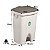 Lixeira Plástica Grande 72 Litros Com Tampa Pedal Cesto De Lixo Banheiro Cozinha Bege - 299 Sanremo - Imagem 3