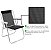 Kit 2 Cadeira de Praia Alta Alumínio Lazy Sannet Preto - 023507 Belfix - Imagem 3