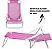 Cadeira Reclinável Sunny 6 Posições Em Alumíno Para Praia Piscina Camping Rosa - 063010 Belfix - Imagem 3