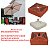 Kit Ombrelone Guarda Sol 3m Articulado Bege com Base Revestida Madeira Jardim Piscina Praia - AMZ - Imagem 2