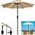 Kit Ombrelone Guarda Sol 3m Articulado Bege com Base Revestida Madeira Jardim Piscina Praia - AMZ - Imagem 3