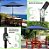 Kit Ombrelone Guarda Sol Ipanema 2,5m Articulado Azul com Base Revestida Madeira Jardim Piscina Praia - AMZ - Imagem 3