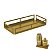 Bandeja Organizadora Retangular Pequena 10x20cm Banheiro Decoração Dourado Fosco - 6023DO Future - Imagem 1