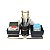 Kit Café 2 Peças Suporte Copos 200ml Porta Sachês Mexedores Guardanapos Preto Dourado - Future - Imagem 4