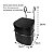 Lixeira Preta 2,5L Com Suporte Cromado Para Barra Parede Cozinha - 2409PT Future - Imagem 4