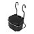 Saleiro Preto 500g com Suporte Cromado Para Barra de Parede Cozinha  - 2410PT Future - Imagem 1