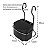 Saleiro Preto 500g com Suporte Cromado Para Barra de Parede Cozinha  - 2410PT Future - Imagem 4