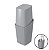 Porta Escova De Dente Creme Dental Com Tampa New Square Cinza Banheiro - 10450 Coza - Imagem 1