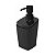 Dispenser Porta Sabonete Líquido 350ml Banheiro New Square Preto - 10451 Coza - Imagem 1