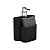 Dispenser Porta Detergente Líquido 500ml Esponja Cozinha Flat Preto- 17002/3 Coza - Imagem 1