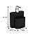 Dispenser Porta Detergente Líquido 500ml Esponja Cozinha Flat Preto- 17002/3 Coza - Imagem 4