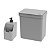 Kit Cozinha Dispenser Porta Detergente Lixeira 2,5L Single Cinza - Coza - Imagem 1