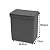Kit Cozinha Dispenser Porta Detergente Lixeira 2,5L Single Chumbo - Coza - Imagem 3