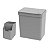 Kit Cozinha Organizador Porta Detergente Lixeira com Tampa 2,5L Single Cinza - Coza - Imagem 1