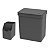 Kit Cozinha Organizador Porta Detergente Lixeira com Tampa 2,5L Single Chumbo - Coza - Imagem 1