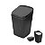Kit Banheiro Porta Escova Cotonete Dispenser Saboneteira New Square Preto - Coza - Imagem 4