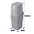 Kit Banheiro Porta Escova Cotonete Dispenser Saboneteira New Square Cinza - Coza - Imagem 4