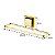 Kit Banheiro Suporte Porta Shampoo Papel Higiênico Saboneteira Toalheiro 25cm Ventosa Dourado - Future - Imagem 6