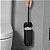 Suporte Porta Escova Sanitária de Chão Adesivo Parede Banheiro Preto - Aura SS400PTF Ou - Imagem 2